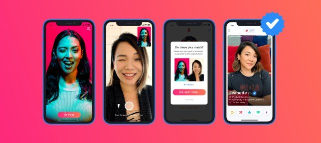 Tinder will give you a verified blue check mark if you pass its catfishing test