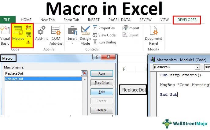 assignment in excel macro