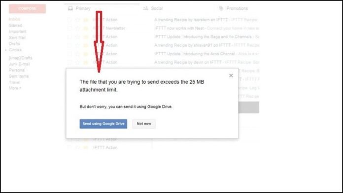 How to send files or photos larger than 25MB in Gmail