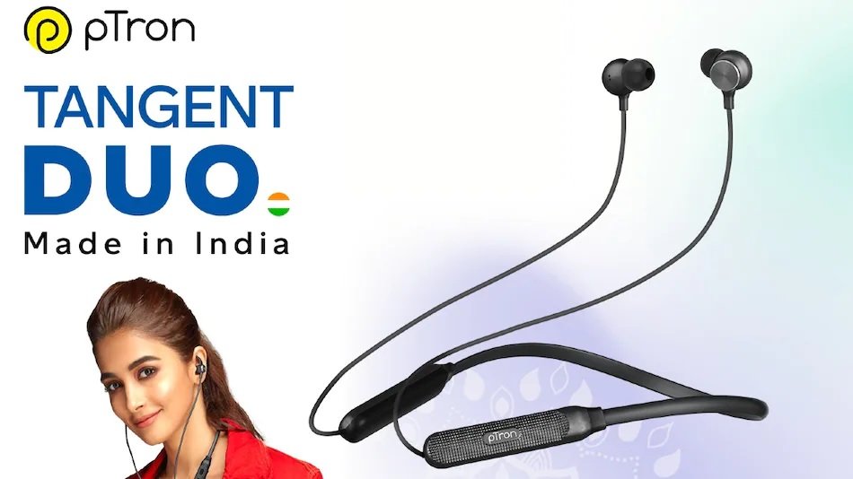 Ptron Tangent Duo Neckband Earphones With Upto 24-Hour Battery Life Launched In India